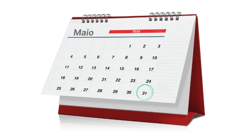 calendário de maio de 2025.