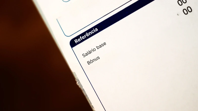imagem de um contracheque.